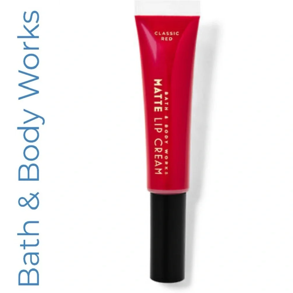 Bath & Body Works Classic Red Matte Lip Cream Lipstick 0.44 FLOZ Full Size